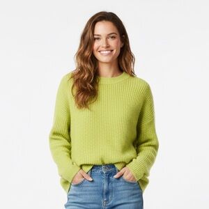 Madewell Bright Lime Crew Neck XL Sweater
